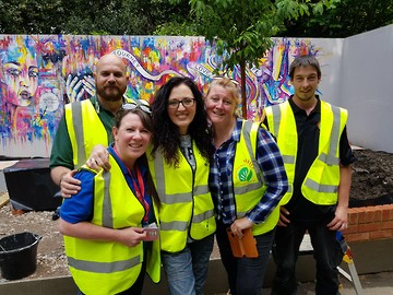 The 'Laced with Hope' team on site yesterday!