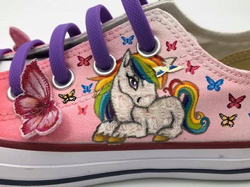 unicorn shoes with sensory addition