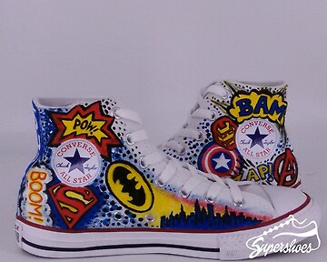 Kids love Superheroes on their shoes