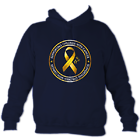 Supershoes Gold Ribbon Adult Hoodie in Oxford Navy