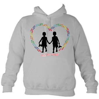 Child's Heart Hoodie in Heather Grey