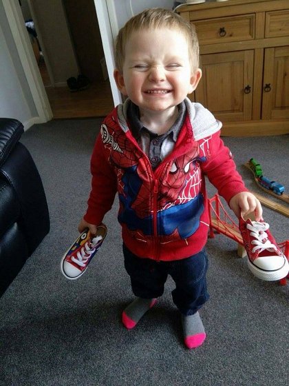 Finley with their Supershoes