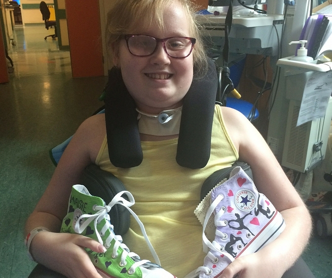 Maisie with their Supershoes