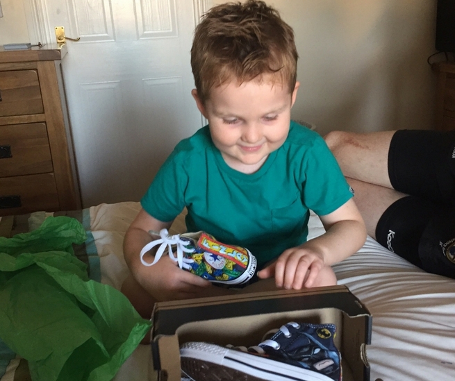 Finlay with their Supershoes