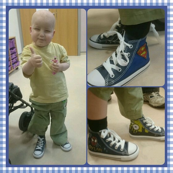 Dylan with their Supershoes