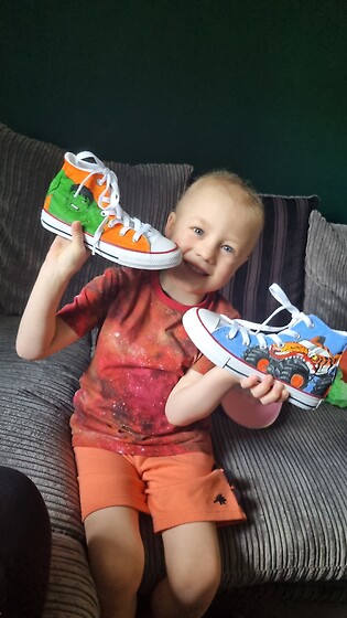 Super Ethan with their Supershoes