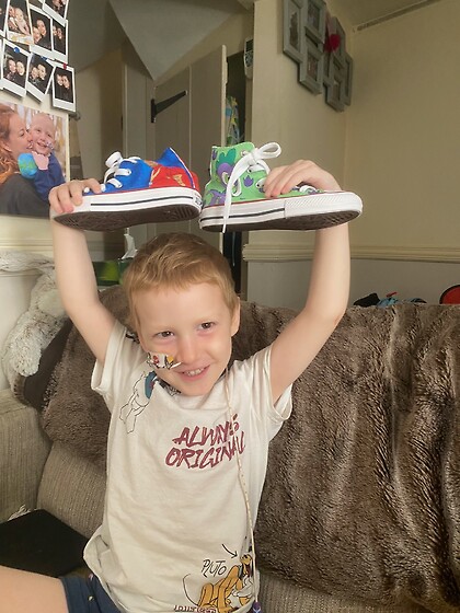 Super Oscar with their Supershoes